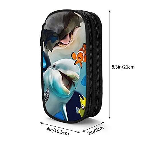 Astuccio per matite Ocean Dolphin Beluga Whale