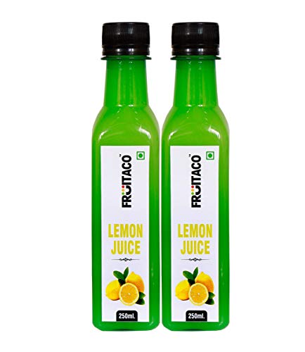 Image of Fruitaco Yellow Lemon Juice Concentrate - Pack of 2 (500ml) | Equivalent to 50 Lemons | Pocket Bottle | Easy to Use in Cooking, Beverages, Shikanji, Lemonade & More