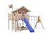 Produktbild XL-Baumhaus COLINO von Oskar Spielturm mit Schaukelanbau und Sicherheitstreppe, XXL- Rutsche, Sandkasten und Balkon auf 1,50 Meter Podesthöhe