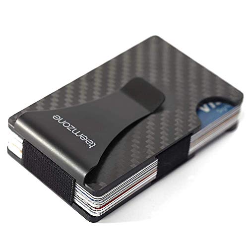 Kartenetui Kreditkartenetui Kreditkarten etuis Carbon - WeeDee Slim Wallet Geldbörse Herren mit RFID-Schutz Portmonee Portemonnaie Geldbeutel Geldklammer Männer Minimalistisch Minimalist Carbon Fiber
