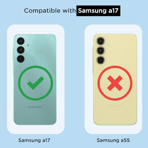 Image of Pikkme Back Cover for Samsung Galaxy M17 5G / A17 5G / F17 5G Mag-Safe Shockproof PC + TPU Protective Case Magnetic Support Bumper Case (Transparent Mag-Safe)