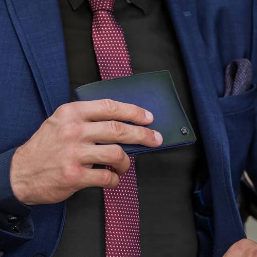 Image of LAPIS BARD Ducorium Bi Fold Evening Wallet with Additional Sleeve Blue