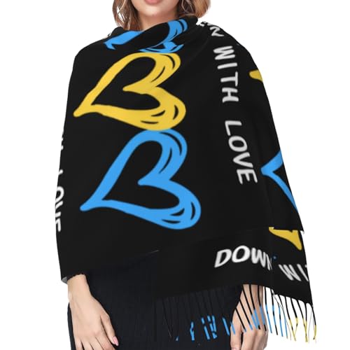 Down Syndrome Awareness Month Scarfs For Women Soft Shawl Scarves Long Wraps Women'S Lightweight Scarf With Tassels4