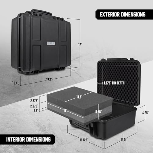 Maleta rígida Durabox 19.2 x 17 x 8.4 pulgadas resistente miniatura 5