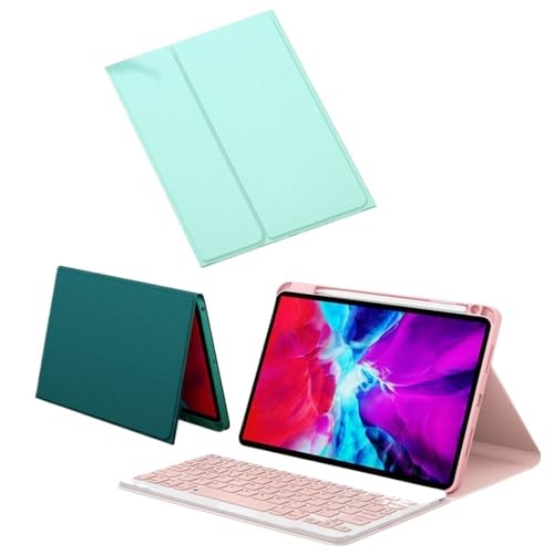Étui iPad 7/8/9 génération rose avec porte-stylet et clavier
