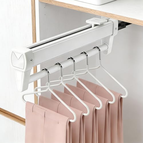 Tringle à vêtements extensible pour optimiser le rangement de dressing - 2