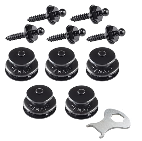 Tenax Knöpfe schwarz 5 Oberteile + 5 Unterteile Blechschrauben 4,2x16mm + 1 TENAX-Schlüssel