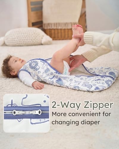 Image of Yoofoss Baby Sleep Sack 0-6 Months, 1.5 Tog Baby Wearable Blanket with 2-Way Zipper, 100% Cotton Organic Fabric Winter Infant Sleeping Sack, Warm Soft Comfy