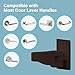 Heart of Tafiti 4 Pack Childproof Door Lever Lock, Baby Proof Door Handle Lock, Compact Minimalist Design, Strong Adhesive, Easy Installation – No Tools or Drilling Needed, Brown