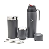 MATE INNOVADOR CON TAPA - La tecnología de doble pared mantendrá su temperatura preferida manteniendo la bebida caliente o fría durante mucho tiempo. ¡Adecuado para todas las estaciones y también ideal para otras bebidas! Su tapa transparente sin BPA permite un viaje cómodo. Contiene 8 oz I 236 ml.