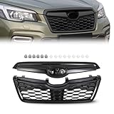 KARPAL Front Grille Gloss Black Honeycomb Grill Assy Compatible With 2019 2020 2021 Subaru Forester