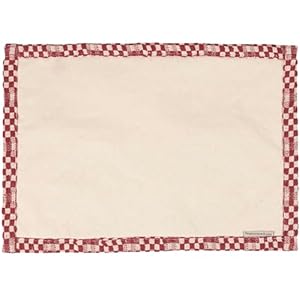 Red check placemat set  urban country home decor