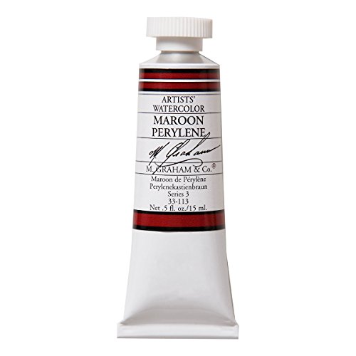 M. Graham 1/2-Ounce Tube Watercolor Paint, Maroon, Peyrelene