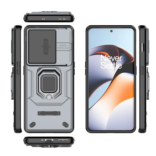 Coque OnePlus 11R 5G grise fine en PC TPU avec béquille intégrée