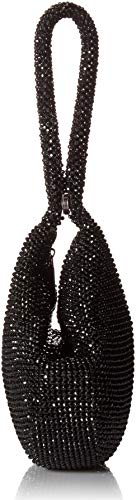 Jessica Mcclintock Womens Staci Mesh Wristlet Pouch Evening Handbag, Black, One Size Us #TOP2