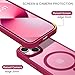 BENTOBEN Magnetic for iPhone 13 Case & iPhone 14 Case [Compatible with Magsafe] Translucent Matte Phone Case iPhone 13/14 6.1 inch Slim Thin Shockproof Women Men Protective Cover, Plum Red