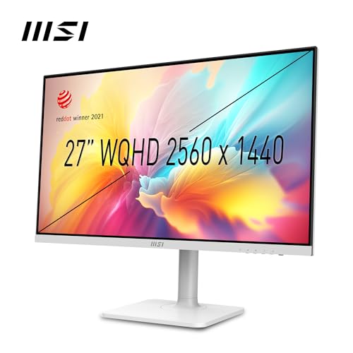 Monitor MSI Modern MD272QXPW 27" WQHD 100Hz USB-C Blanco - Imagen 2