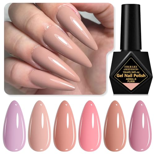 Kit de 8 Esmaltes de Gel para Uñas Colores Neutros miniatura 3