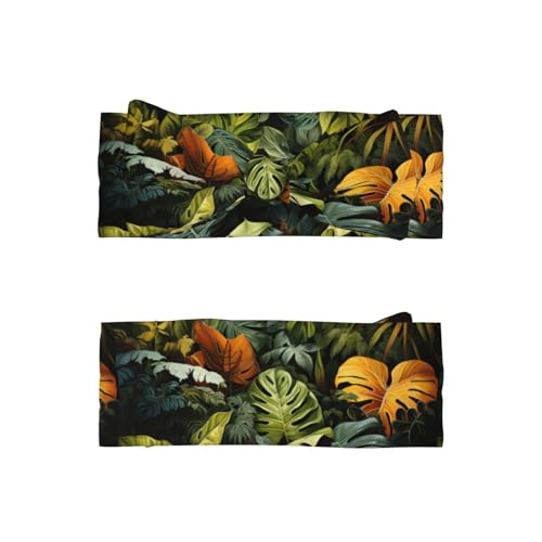 Tropical Rainforest Palm Leaves Baby Bow Headband. Comfortable baby headband, suitable for daily wear and photo props.2