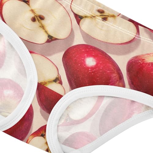 Wusikd Red Apples Girls' Underwear Cotton Girls Briefs Soft Toddler Underwear 2T4
