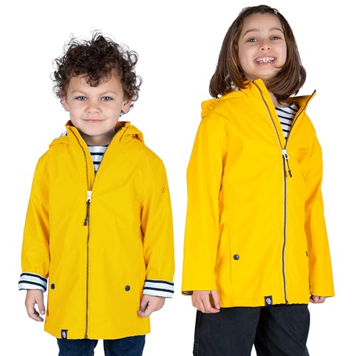 Breizh Ocean - Ciré, Imperméable Enfant - Création Française LANNION Mixte, Garçon ou Fille - Impermeable Intérieur Rayé Style Marinière - Manteau Enfant Garcon ou Fille de 1 à 14 ans