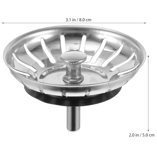 Tapón para desagüe de fregadero de acero inoxidable miniatura 2