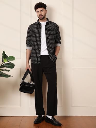 Image of WROGN Men's 100% Cotton Shirt | Solid Style | Slim Fit