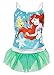 Disney Costume Piscina Bambina, Costume da Bagno delle Principesse Ariel La Sirenetta, Biancaneve, Cenerentola, Costume Piscina Mare Intero, Bambina 2-10 Anni (9-10 Anni, Verde Smeraldo)