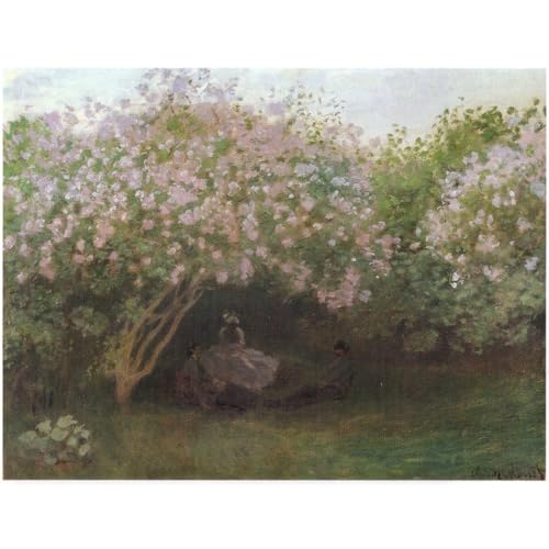 Repos sous les lilas 1872 par Monet : une impression d'art grand format premium