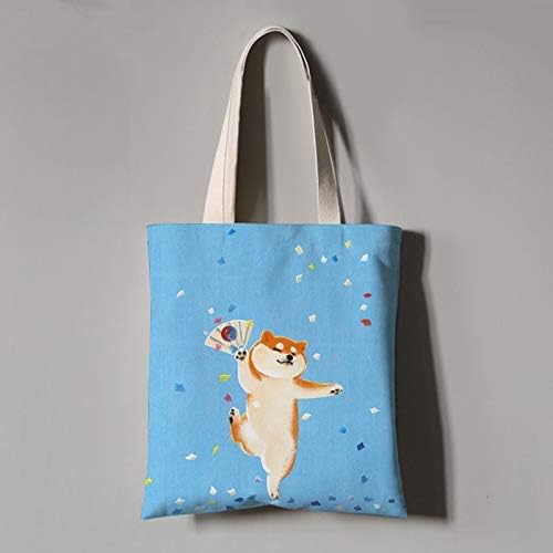 トートバッグ ハンドヘルド折りたたみファンダンス芝犬イラストアート学生キャンバスバッグポータブルグリーンショッピングバッグユニセックスデイリー通勤バッグ学生作業主婦折りたたみ式ウォッシュ 小 30x35cm B07ybsspvy 409 6yi トートバッグ ハンドヘルド折りたたみファンダンス芝犬イラストアート学生キャンバスバッグポータブルグリーンショッピングバッグユニセックスデイリー通勤バッグ学生作業主婦折りたたみ式ウォッシュ 小 30x35cm B07ybsspvy 409 6yi