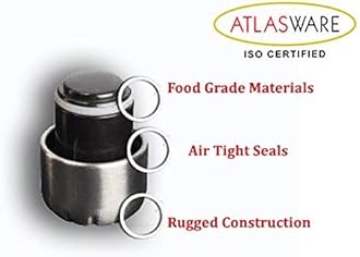 Atlasware Stainless Steel Hot and Cold Vacuum Bottle- Pack of 2 Pieces ( 1000ml )