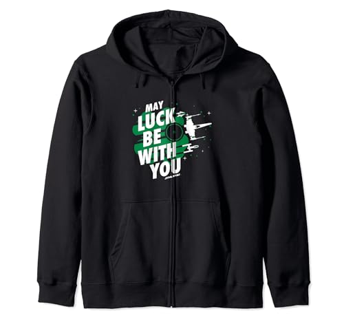 Veste Star Wars May Luck Be With You zippée avec motif vert Saint-Patrick homme