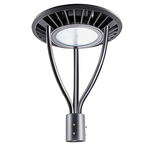 Super Brands Led Post Top Pole Lights 100W LED Circular Parking Lot Area Light14000LM 5000K (500W Equivalent) Outdoor Lamp Top Pathway Light Fixture for School Garden Yard Light IP65 DLC/ETL Listed