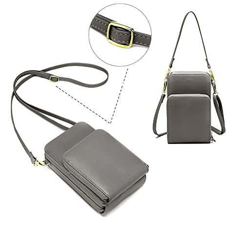 Image of Crossbody Cellphone Purse Women Touch Screen Bag RFID Blocking Wallet Handbag Shoulder Strap