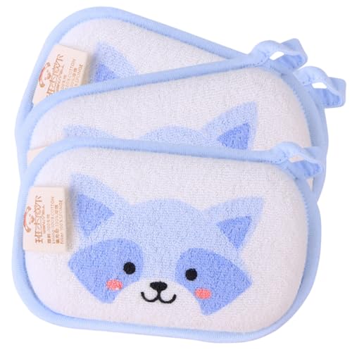 TOVINANNA 3 piezas Esponjas de Baño para Niña Suaves con Diseño de Animales Esponjas Hidrófilas Portátiles para Ducha Corporal Adecuado para Adultos y Fáciles de Usar Casa y Viajes