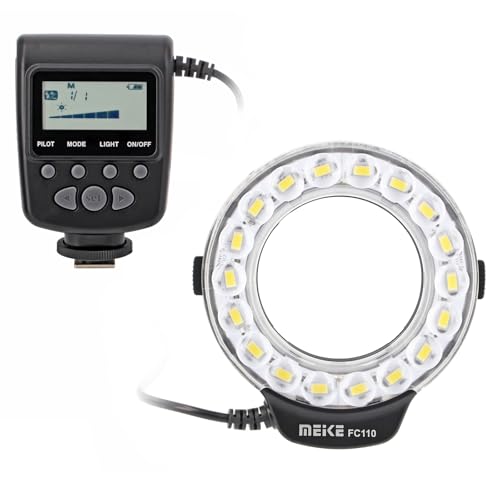 Meike Macro Ring Flash objectif Canon EOS DSLR éclairage photo nature - 4