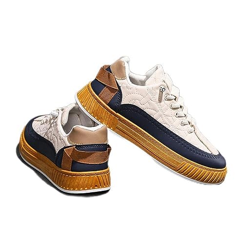 Tênis de skate masculino com cadarço de lona, antiderrapante, confortável, tênis de caminhada, Off-w