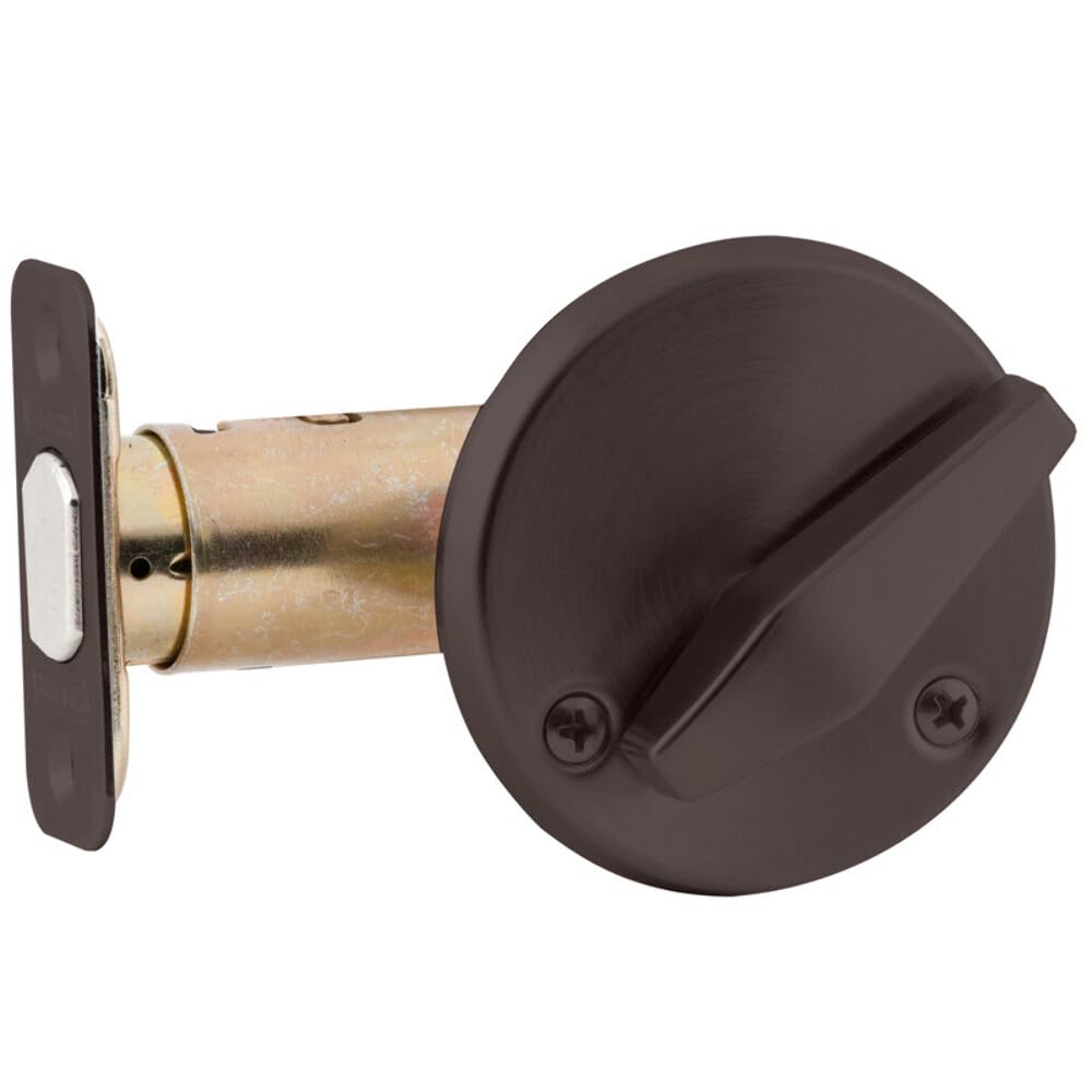 Schlage B500 Series Grade 2 Door Bolt Deadbolt, Keyless, Oil Rubbed
