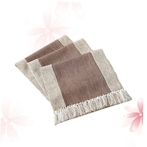 Chemin de table lin lavable 38x200 cm Cabilock nappe réutilisable mariage - 3