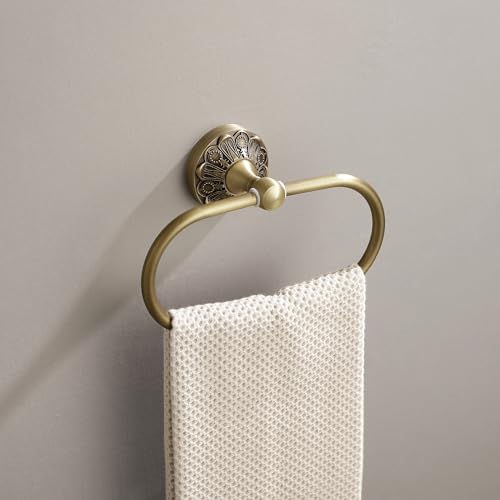 Antiquegoldtowelringovalhandtowelholderwallmountvintagedecorativebathroomaccessoriesbrasspetalreliefseries  Urban Country Home Decor Antique gold towel ring oval hand towel holder wall mount vintage decorative bathroom accessories brass petal relief series  urban country home decor