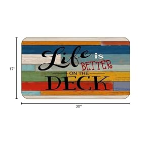 BXFAHZJ Like is Better On The Deck Door Mat Farmhouse Deck Theme 17x30 Inch Lake House Deck Indoor Outdoor Entrance Doormat Decor for Home Bedroom BXFAHZJ Like is Better On The Deck Door Mat Farmhouse Deck Theme 17×30 Inch Lake House Deck Indoor Outdoor Entrance Doormat Decor for Home Bedroom