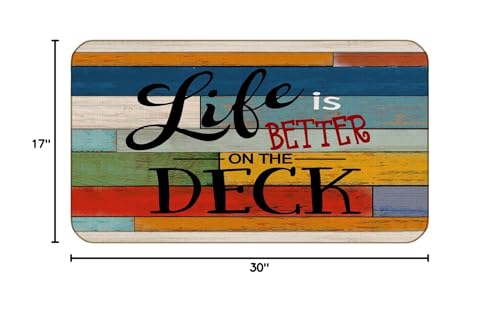 BXFAHZJ-Like-is-Better-On-The-Deck-Door-Mat-Farmhouse-Deck-Theme-17×30-Inch-Lake-House-Deck-Indoor-Outdoor-Entrance-Doormat-Decor-for-Home-Bedroom BXFAHZJ Like is Better On The Deck Door Mat Farmhouse Deck Theme 17×30 Inch Lake House Deck Indoor Outdoor Entrance Doormat Decor for Home Bedroom