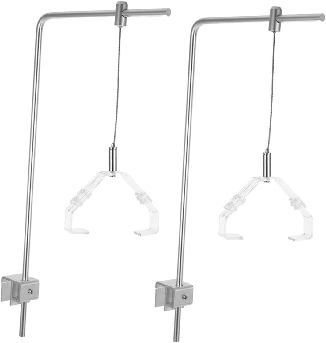 2pcs Adjustable Fish Tank Light Stand Aquarium Lamp Holder for Saltwater Freshwater Tanks Durable Hanging Bracket for Optimal Lighting Conditions