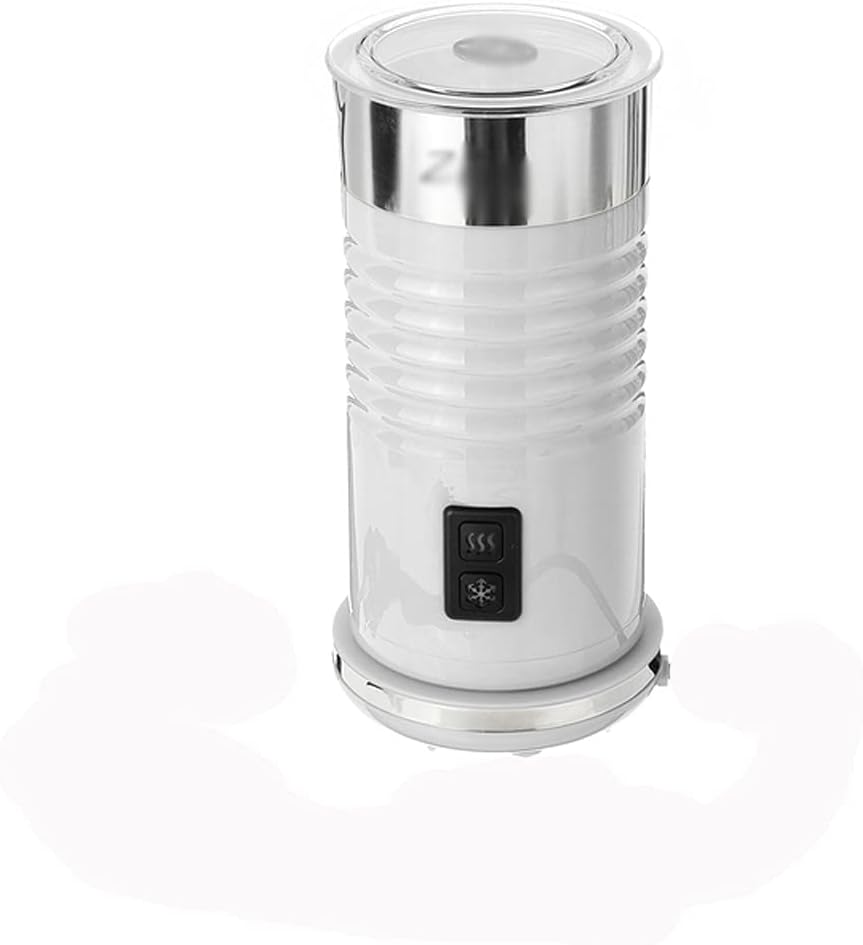 Electric Milk Frother Foamer Frothing Milk Warmer Latte Cappuccino Coffee Foam Maker Machine Temperature Keeping(white-Dinosaur Doodle4)