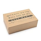 Pop Fizz Designs Best Man Proposal Box – Kraft Style | Gift Box Set for Best Man or Groomsman | 1 Pack