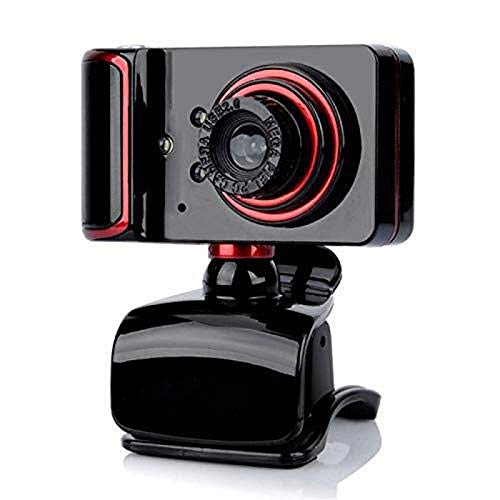 Yuxahiugstx 480P HD Webcam con micrófono, cámara USB Ángulo de visión flexible con clip giratorio, conveniente for la mesa del ordenador portátil de vídeo de grabación de llamadas curso en línea reuni