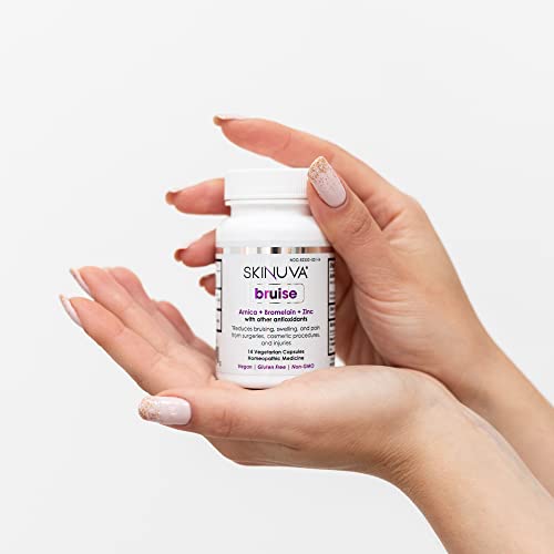 Skinuva® Bruise, Arnica + Bromelain + Zinc Supplement For Bruising And Swelling, Homeopathic Bruise Remedy - 14 Capsules #TOP5