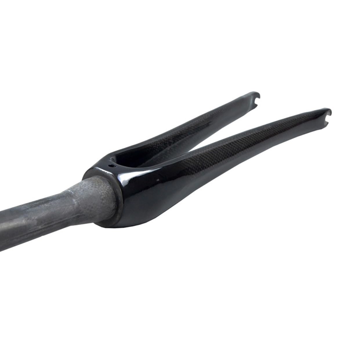 WIQUYBML Road Bike 700C Carbon Fiber Rigid Forks Tapered Tube 9x100mm QR Bicycle Fork C Brake Threadless Front Ultralight (Color : Black-glossy, Size 700c)