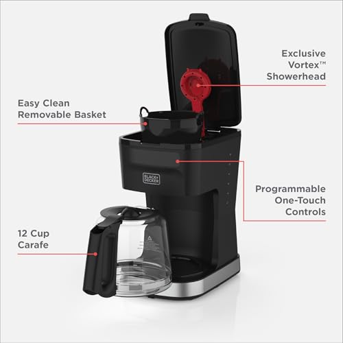 BLACK+DECKER CAFÉCRAFT 12-Cup Programmable Coffeemaker, Stainless Steel - image 6