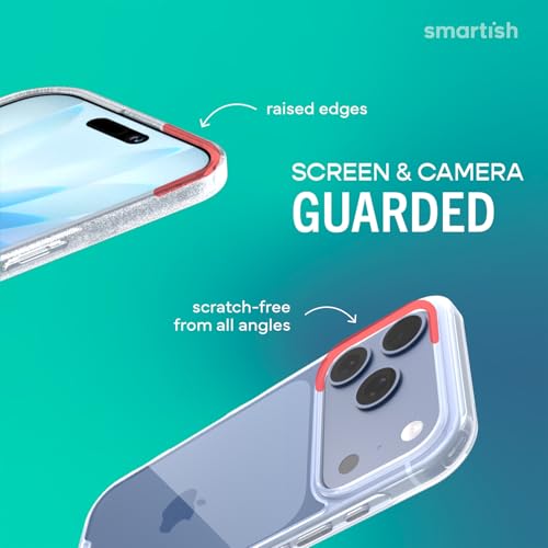 Image of Smartish iPhone 17 Pro Max Clear Case - Gripmunk [Lightweight + Protective] Anti-Yellowing Slim Case - Drop Tested Ultra Thin Grip Cover for Apple iPhone 17 Pro Max - Clearly Clear